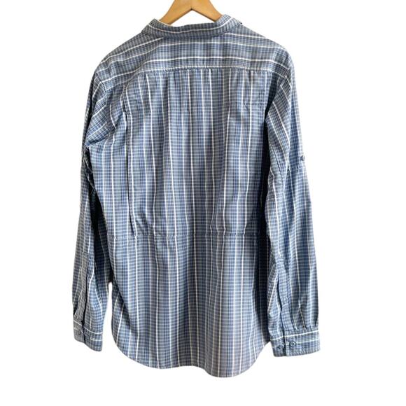 Columbia Men’s Striped Button Front Long Sleeve Outdoor Shirt Vented Mesh Medium - Picture 2 of 11